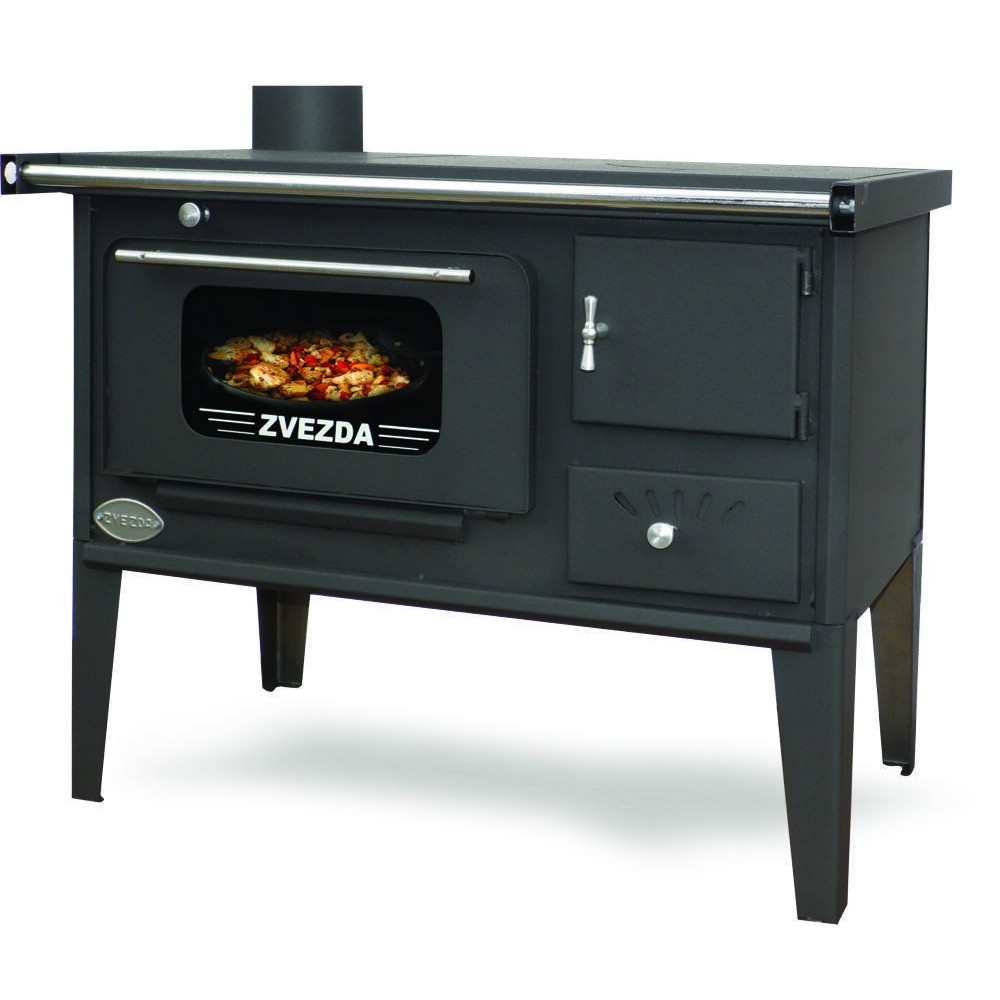 Stufa a Legna con forno Zvezda Narodna SP Glass, 6kW | Stufe A Legna | Legna |