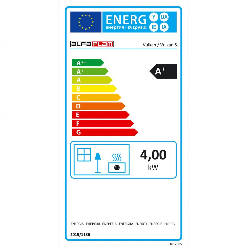Stufa a Legna Alfa Plam Vulkan S Anthracite, 4kW | Stufe a Legna | Stufe A Legna |