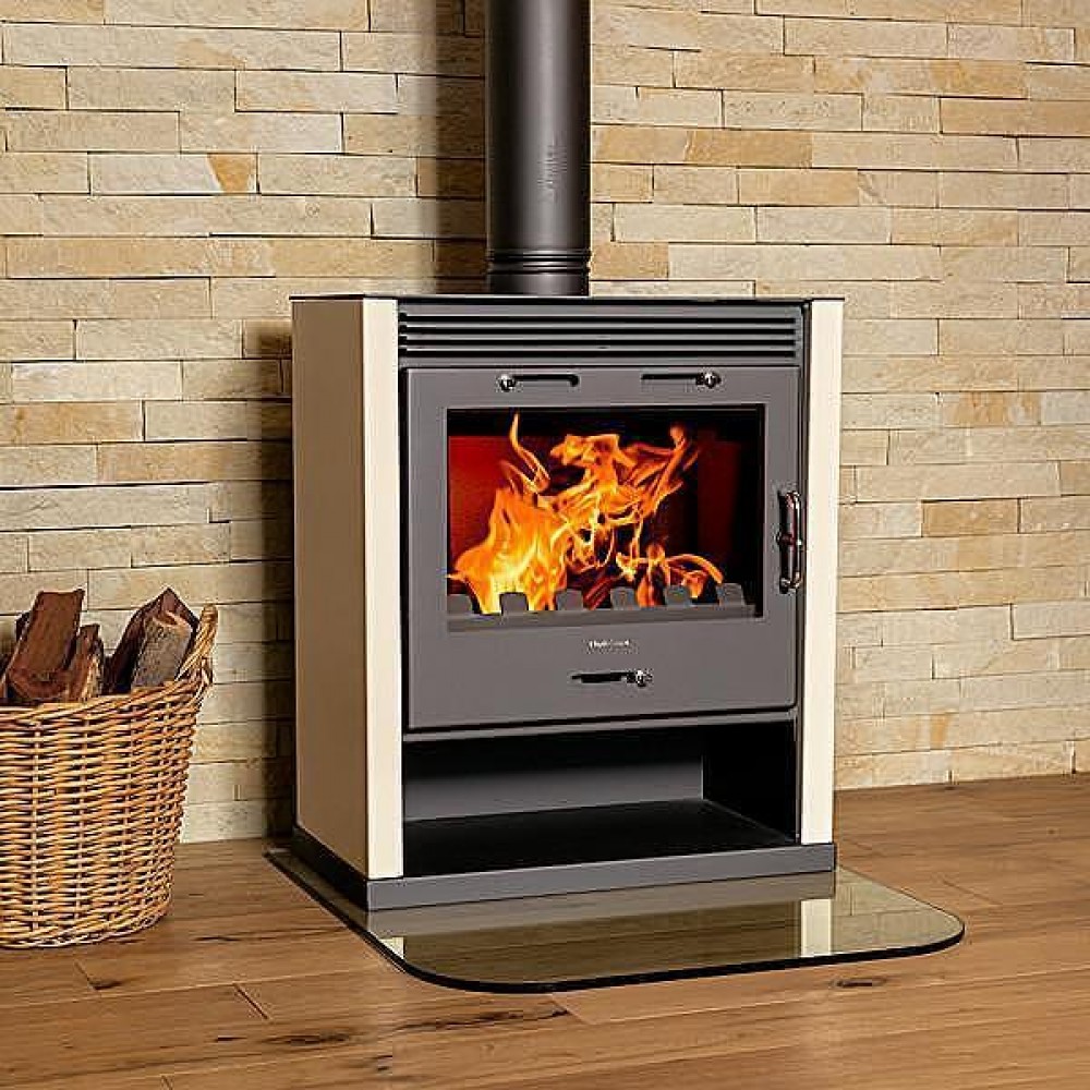 Stufa a Legna con Serbatoio d`Acqua Victoria 05 Rubin BO, avorio, 13kW | Termostufe a Legna | Stufe A Legna |