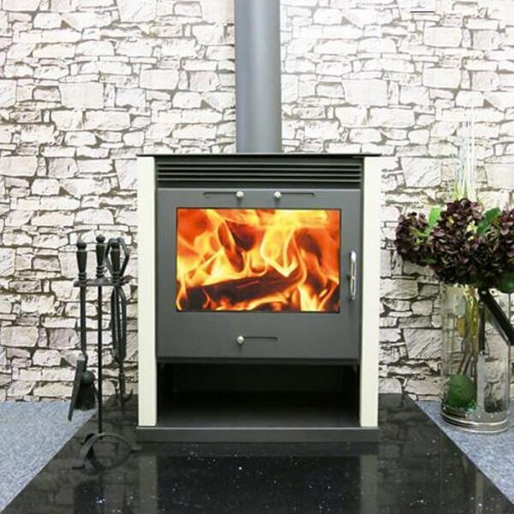 Stufa a Legna con Serbatoio d`Acqua Victoria 05 Rubin BO, avorio, 13kW | Termostufe a Legna | Stufe A Legna |