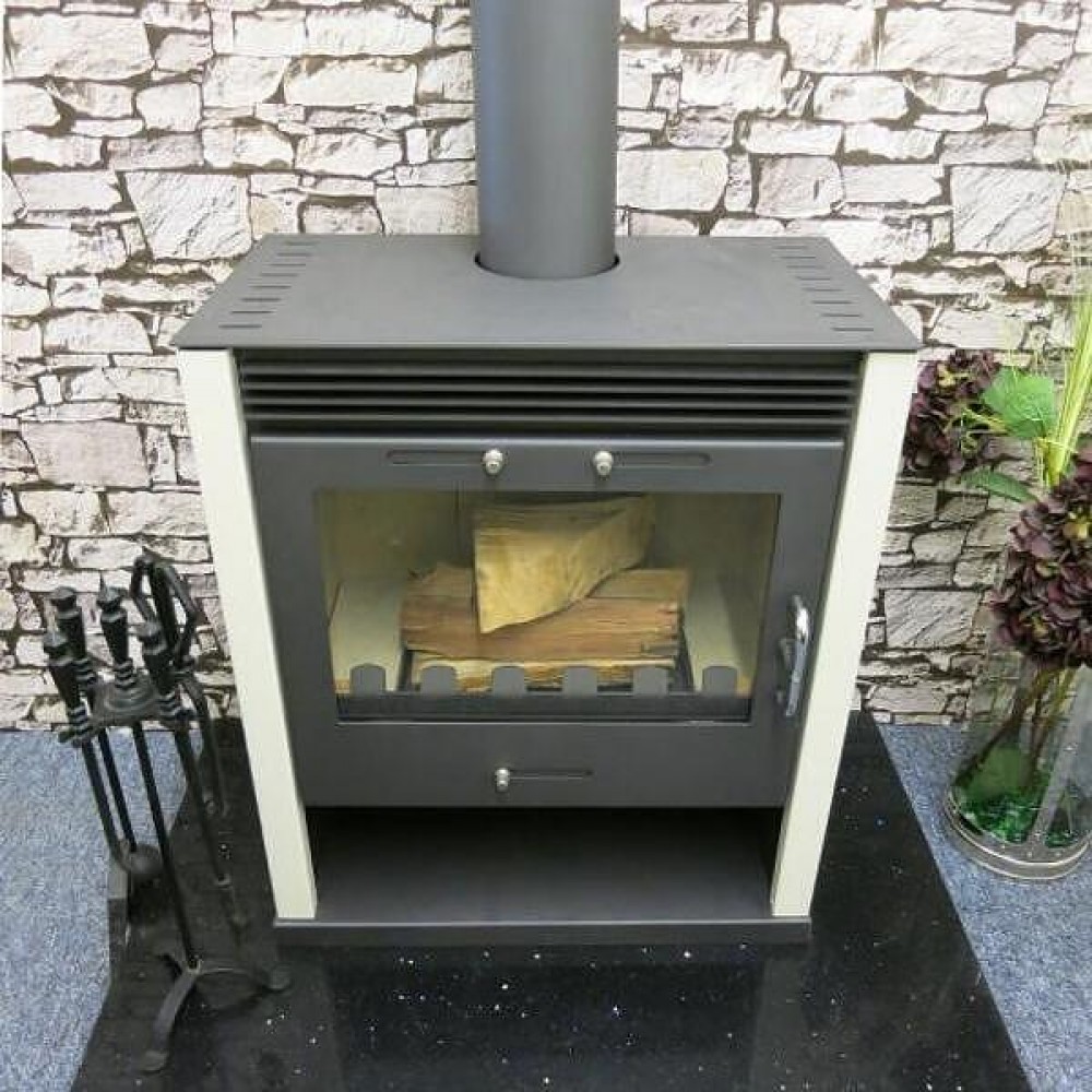 Stufa a Legna con Serbatoio d`Acqua Victoria 05 Rubin BO, avorio, 13kW | Termostufe a Legna | Stufe A Legna |