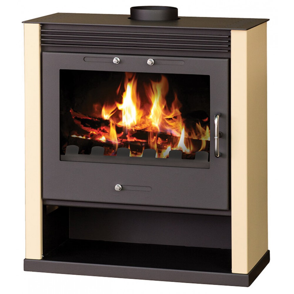 Stufa a Legna con Serbatoio d`Acqua Victoria 05 Rubin BO, avorio, 13kW | Termostufe a Legna | Stufe A Legna |