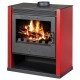 Stufa a Legna con Serbatoio d`Acqua Victoria 05 Rubin BO, rosso, 13kW | Termostufe a Legna | Stufe A Legna |