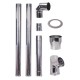 Kit INOX tubi canna fumaria per stufa a pellet, 80-150mm | Comignoli | Camini |