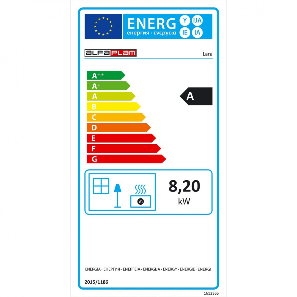Stufa a Legna Alfa Plam Lara Black, 8kW | Stufe | Stufe A Legna |