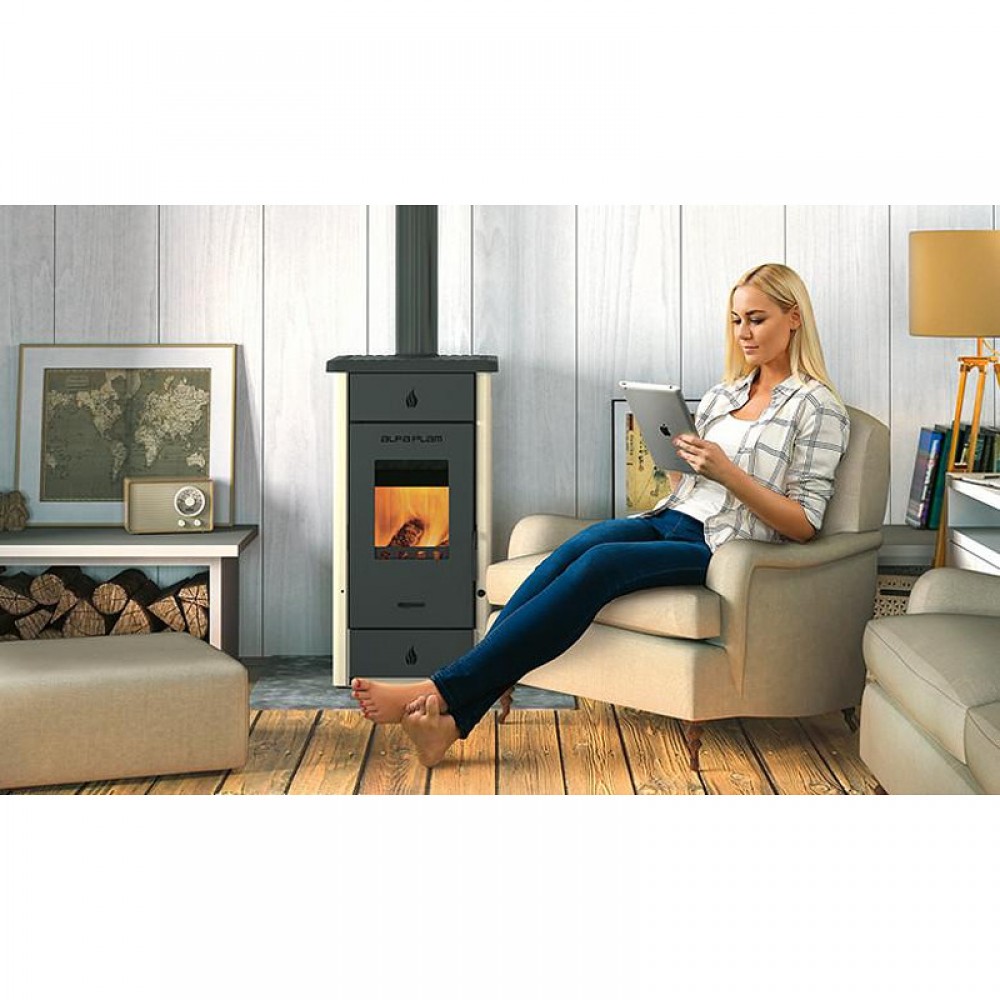 Stufa a Legna Alfa Plam Elita 3 Ivory, 7kW | Stufe a Legna | Stufe A Legna |