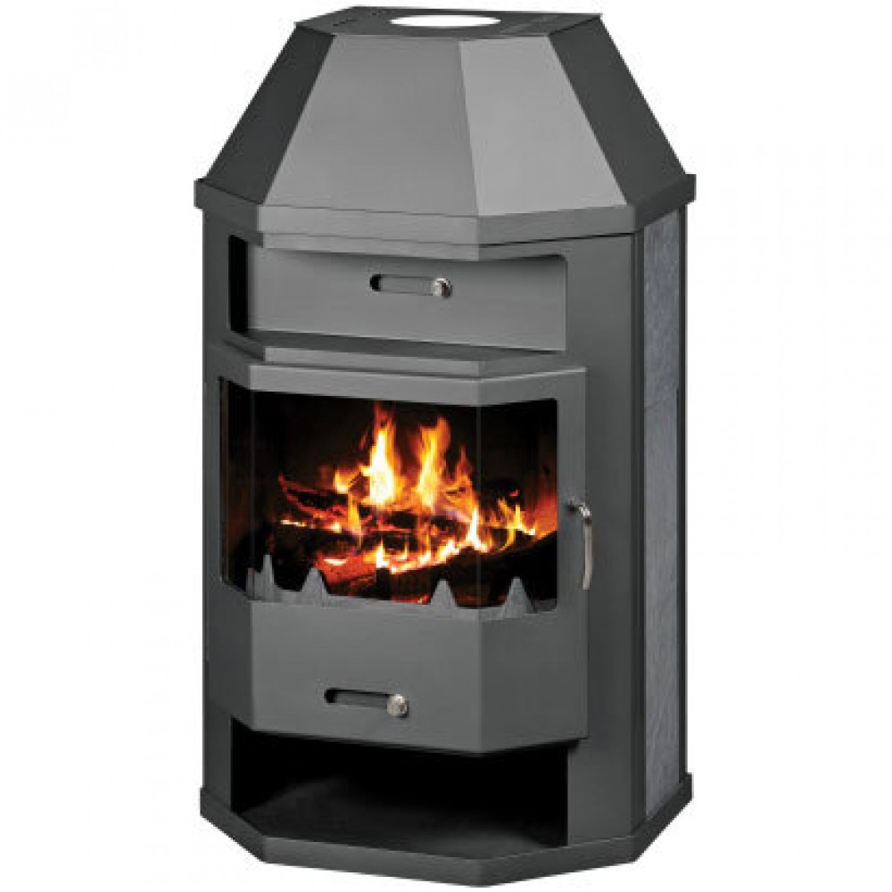 Stufa a Legna con Serbatoio d`Acqua Victoria 05 Titan ASBO-tw 14.1kW | Termostufe a Legna | Stufe A Legna |