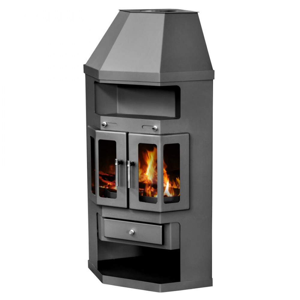 Stufa a Legna con Serbatoio d`Acqua Victoria 05 Panama 2 AB 9kW | Termostufe a Legna | Stufe A Legna |