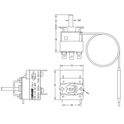 Capillary electromechanical thermostat Cewal, CTR - Confronto dei Prodotti