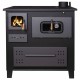 Stufa a Legna con Forno BALKAN ENERGY, modello ELEGANT con vetro, ante colorate, top mobile in ghisa, 8 kW | Stufe A Legna | Legna |