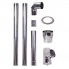 Kit INOX tubi canna fumaria per stufa a pellet, 100-130mm