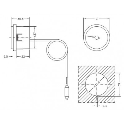 Capillary thermometer Cewal, Plastic case DN50 - Confronto dei Prodotti