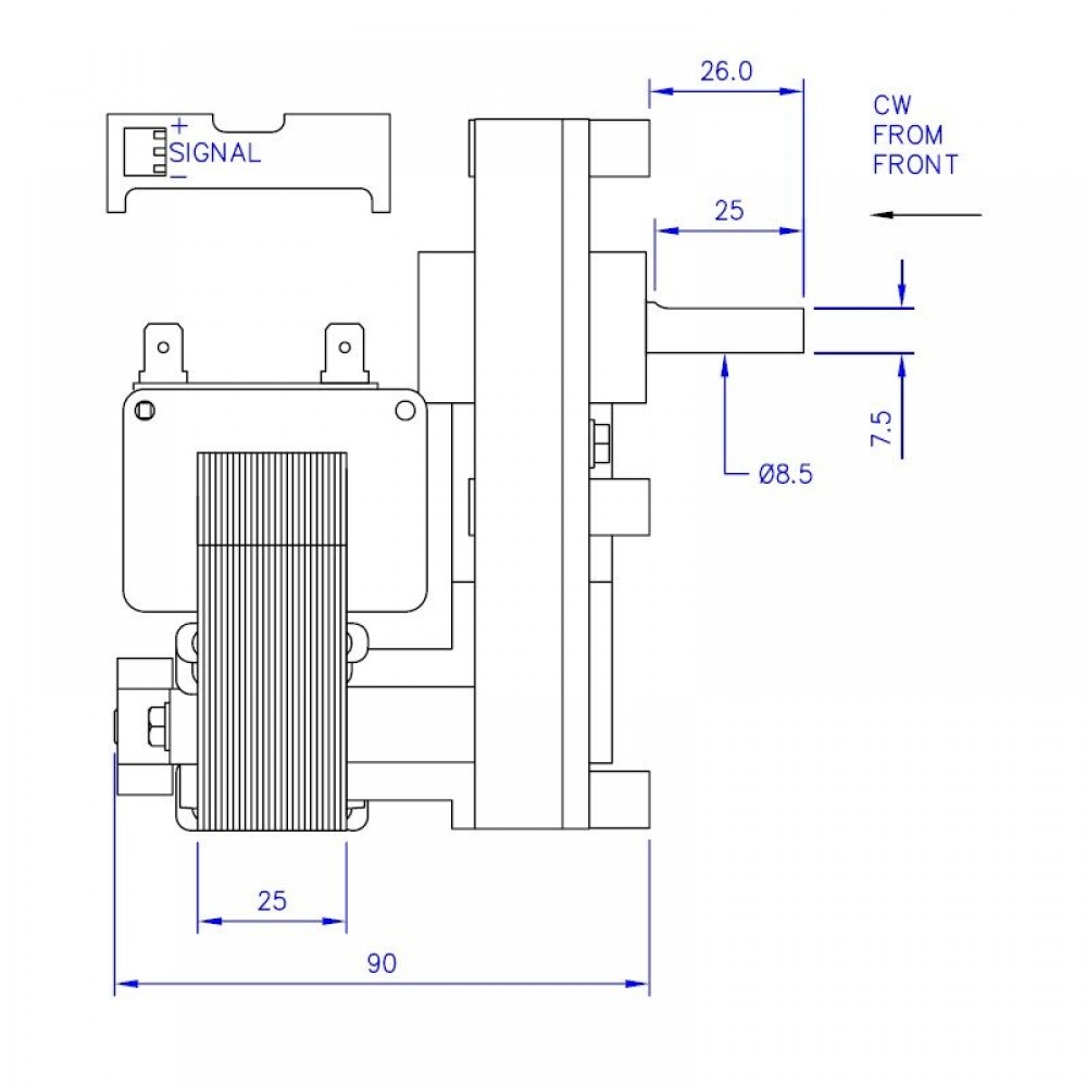 Motoriduttore / Motore coclea Mellor FB1324, 2RPM per stufa a pellet Caminetti Montegrappa, Edilkamin | Motoriduttori per Stufe a Pellet | Pezzi di Ricambio per Stufe a Pellet |