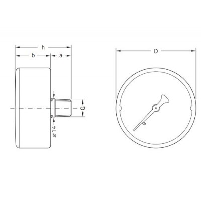 Axial manometer Cewal, Rear connection - Confronto dei Prodotti