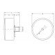 Axial manometer Cewal, Rear connection | Riscaldamento Centrale | Installazione e Accessori |