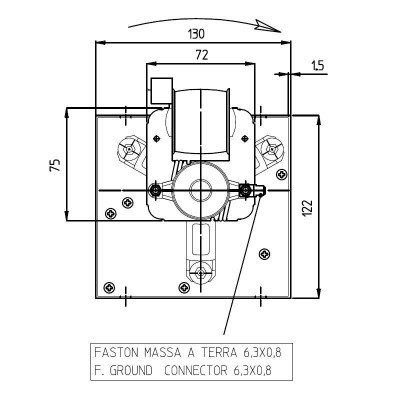 Ventilatore / Ventola tangenziale per stufa a pellet da Ø80 mm, flusso 251-302 m³/h - Pezzi di Ricambio