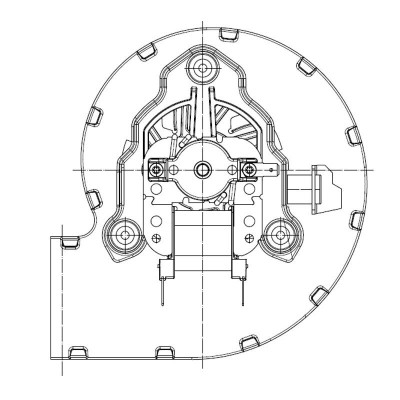 Ventilatore centrifugo EBM per stufa a pellet Ecoteck, Edilkamin, Ravelli, flusso 140 m³/h - Ventilatori e Estrattori di Fumo per Stufe a Pellet