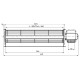 Ventilatore / Ventola tangenziale Fergas per stufa a pellet Ferroli, Lincar, Olimpia Splendid da Ø60 mm, flusso 210 m³/h | Ventilatori e Estrattori di Fumo per Stufe a Pellet | Pezzi di Ricambio per Stufe a Pellet |