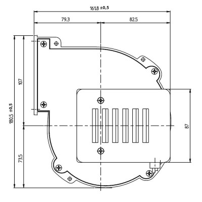 Ventilatore / Ventola centrifugo Fergas per stufa a pellet, flusso 220 m³/h - Ventilatori e Estrattori di Fumo per Stufe a Pellet