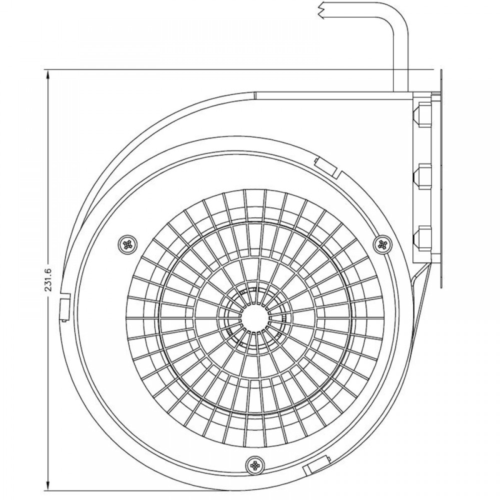 Ventilatore / Ventola centrifugo LN2 Natalini per stufa a pellet Eco Spar, Deville, Puros, flusso 480 m³/h | Ventilatori e Estrattori di Fumo per Stufe a Pellet | Pezzi di Ricambio per Stufe a Pellet |