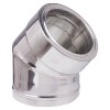 Curva per Canna Fumaria 45° Doppia Parete Coibentata, Acciaio AISI 304, Isolamento, Ф230-280