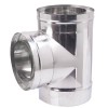 Doppio raccordo a tee con tappo 90°, Isolamento , Acciaio AISI 304, Ф100-150