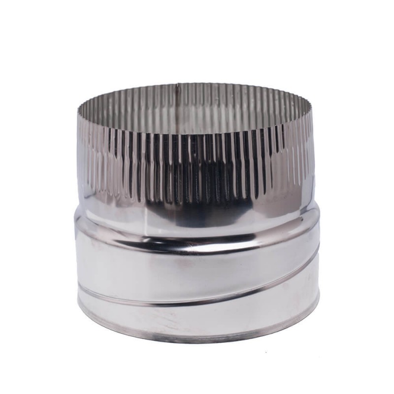 Aflex Raccordo Per Stufa A Legna – Tubo Camino Singola Parete – 250mm X 140mm – Acciaio 2mm, Verniciatura 600°C
