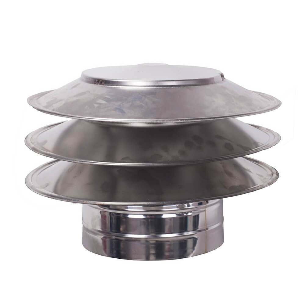 Cappello per canna fumaria in acciaio inox AISI 304 Pagoda Persida, Diametro Ф130-Ф350