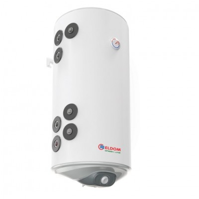 Scaldabagno Elettrico Eldom Verticale 100L, Аcciaio, Due Scambiatori - Eldom