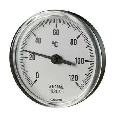 Bimetallic thermoplastic thermometer Cewal, Rear stem 50mm x 1/2'' - Confronto dei Prodotti