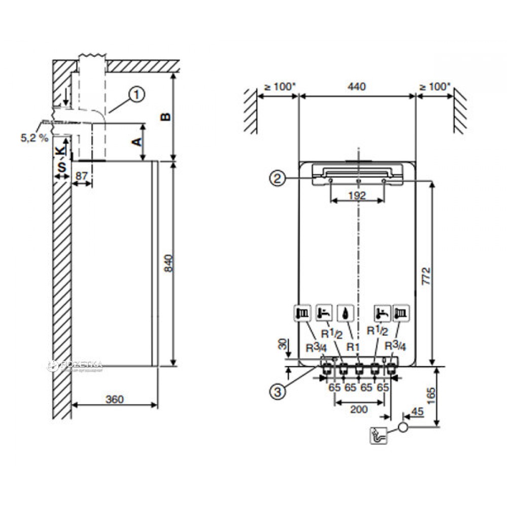 Bosch Condens 7000iW, Combi 24/28 C 23 - Set di tubi per canna fumaria gratuito | Caldaie a Gas Bosch Condens 7000iW, Combi 24/28 C 23 - Set di tubi per canna fumaria gratuito | Caldaie a Gas | Gas |