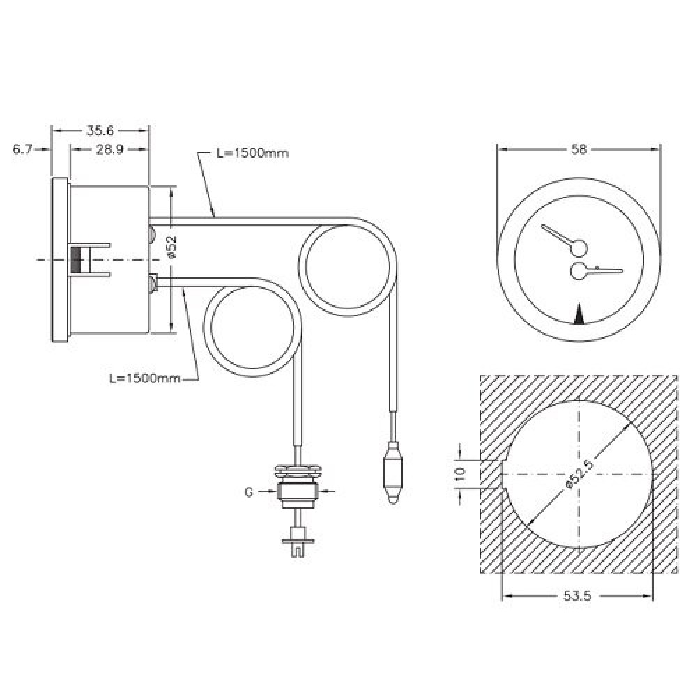Capillary thermomanometer Cewal, Thermoplastic case | Riscaldamento Centrale | Installazione e Accessori |