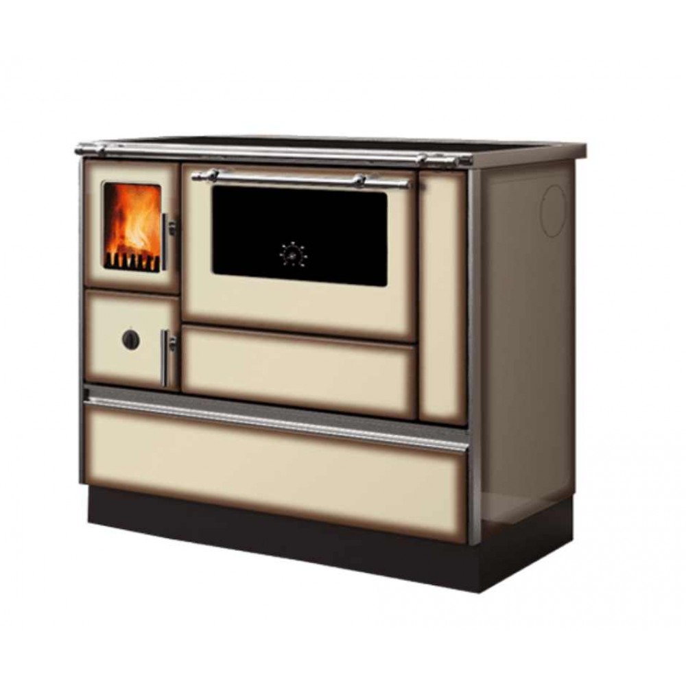 Cucina a Legna Alfa Plam Dominant 90H Moka chiaro, 6.5kW