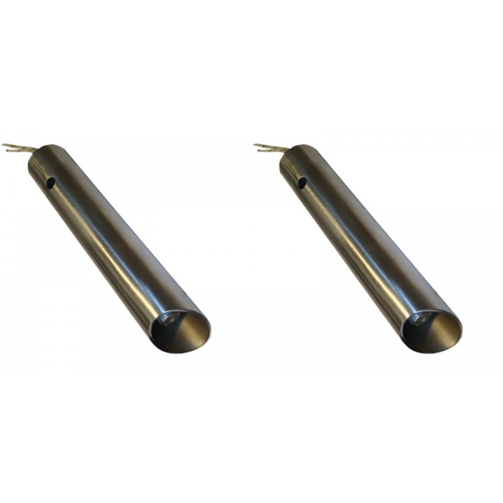 Candeletta resistenza accensione per bruciatore a pellet con tubo di canalizzazione dell'aria per Ferroli, Anselmo Cola e altri, lunghezza totale 130mm, 350W - x2