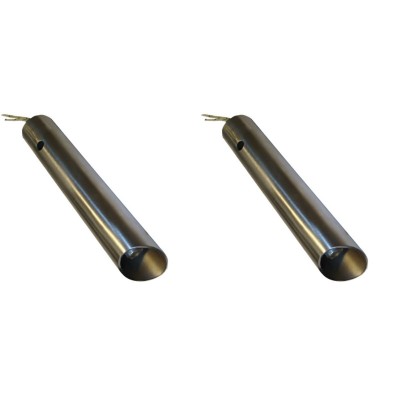 Candeletta resistenza accensione per bruciatore a pellet con tubo di canalizzazione dell'aria per Ferroli, Anselmo Cola e altri, lunghezza totale 130mm, 350W - x2 - Pezzi di Ricambio per Bruciatori a Pellet