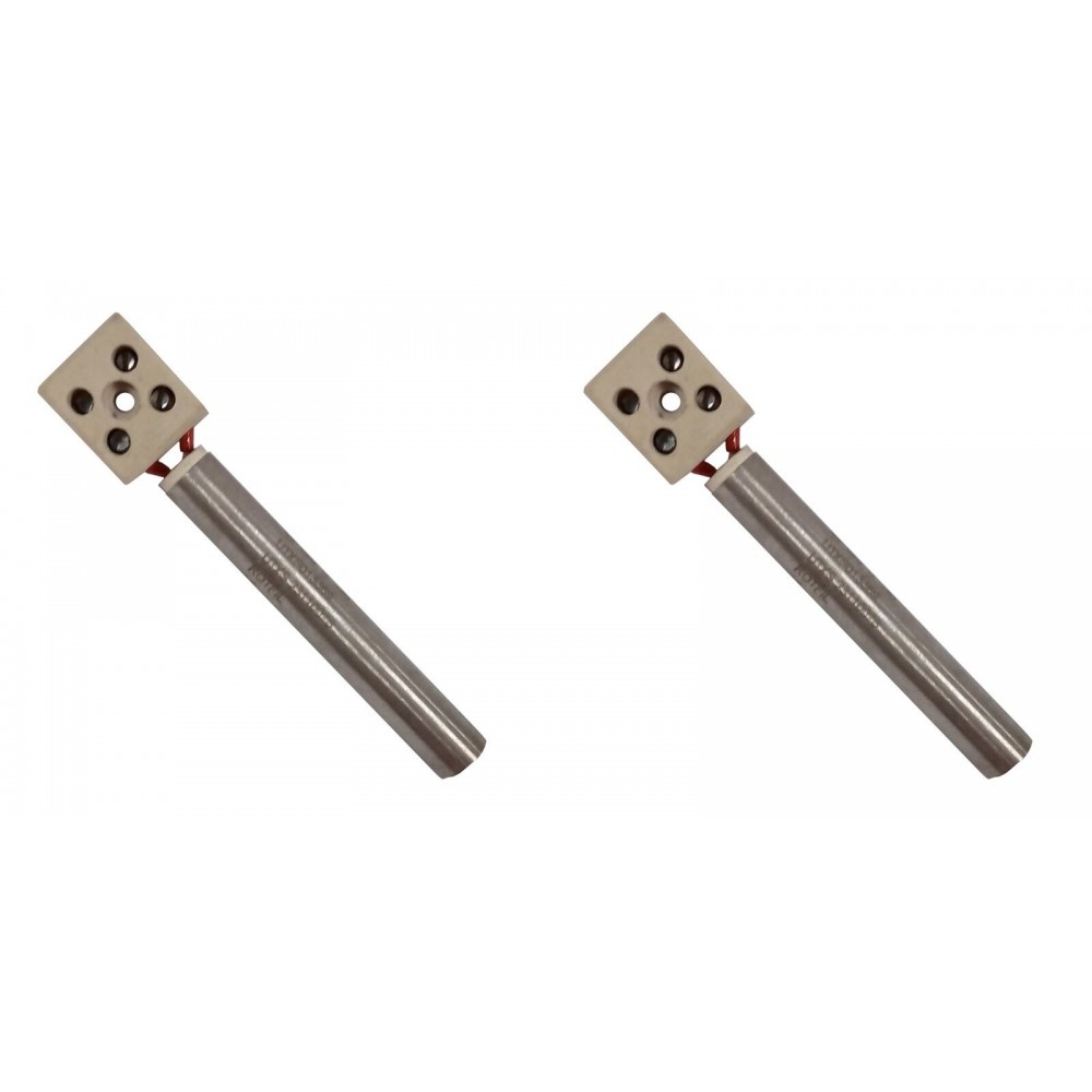 Candeletta accensione per stufa a pellet Eurofiamma, Arce e altri, Lunghezza 80mm, 250W - x2 | Candeletta per Stufe a Pellet | Pezzi di Ricambio per Stufe a Pellet |