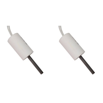 Resistenza accensione stufe a pellet bassa tensione ComfortBilt, Edilkamin e altri, Lunghezza 66mm, 90 - 100W, 24 Volt AC - x2 - Candelette per Stufe a Pellet