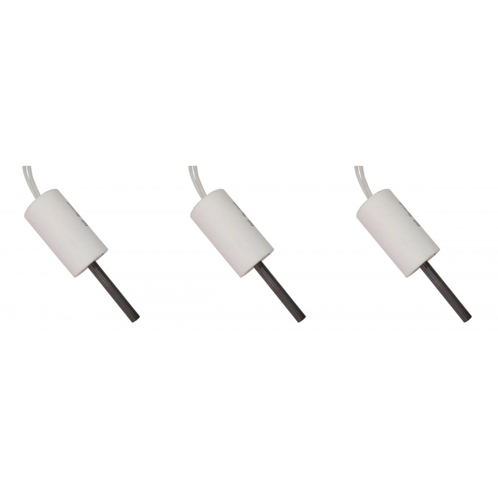 Resistenza accensione stufe a pellet bassa tensione ComfortBilt, Edilkamin e altri, Lunghezza 66mm, 90 - 100W, 24 Volt AC - x3 | Candeletta per Stufe a Pellet | Pezzi di Ricambio per Stufe a Pellet |