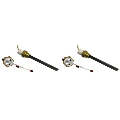 Resistenza accensione stufe a pellet bassa tensione Eco Spar, BURNiT, ComfortBilt e altri, Lunghezza 123mm, 120W, 24V - x2 - Candelette per Stufe a Pellet