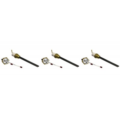 Resistenza accensione stufe a pellet bassa tensione Eco Spar, BURNiT, ComfortBilt e altri, Lunghezza 123mm, 120W, 24V - x3 - Candelette per Stufe a Pellet