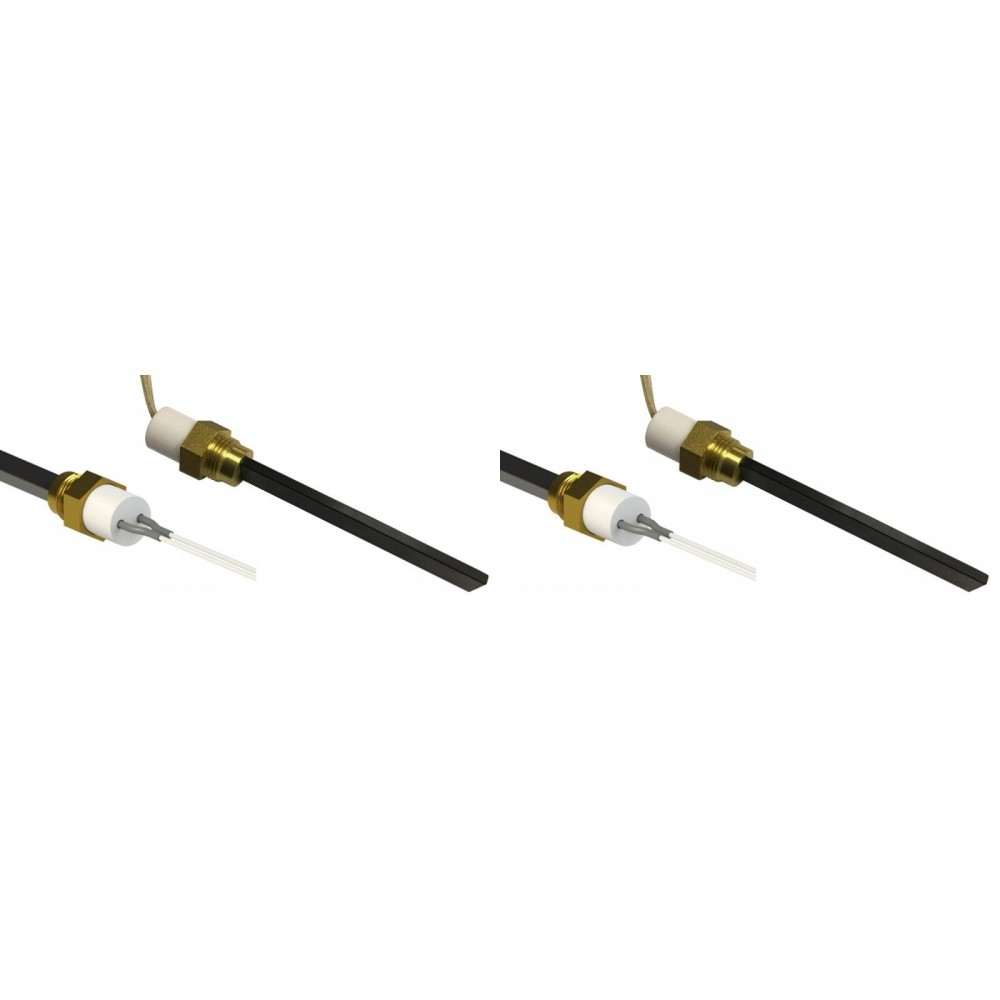 Candeletta accensione in quarzo per stufa a pellet Karmek One, Balkan Energy, La Nordica e altri, lunghezza 126mm, 300W - x2