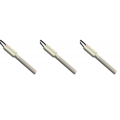 Ceramica candeletta accensione per stufa a pellet Eco Spar, BURNiT, Ashley, Adler, AMG, Piazzetta e altri, Lunghezza 102mm, 250W - x3 - Candelette per Stufe a Pellet