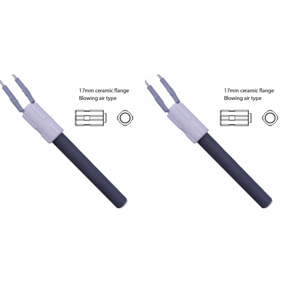 Ceramica candeletta accensione per stufa a pellet BURNiT, Palazzetti e altri, Lunghezza 113mm, 260W - x2