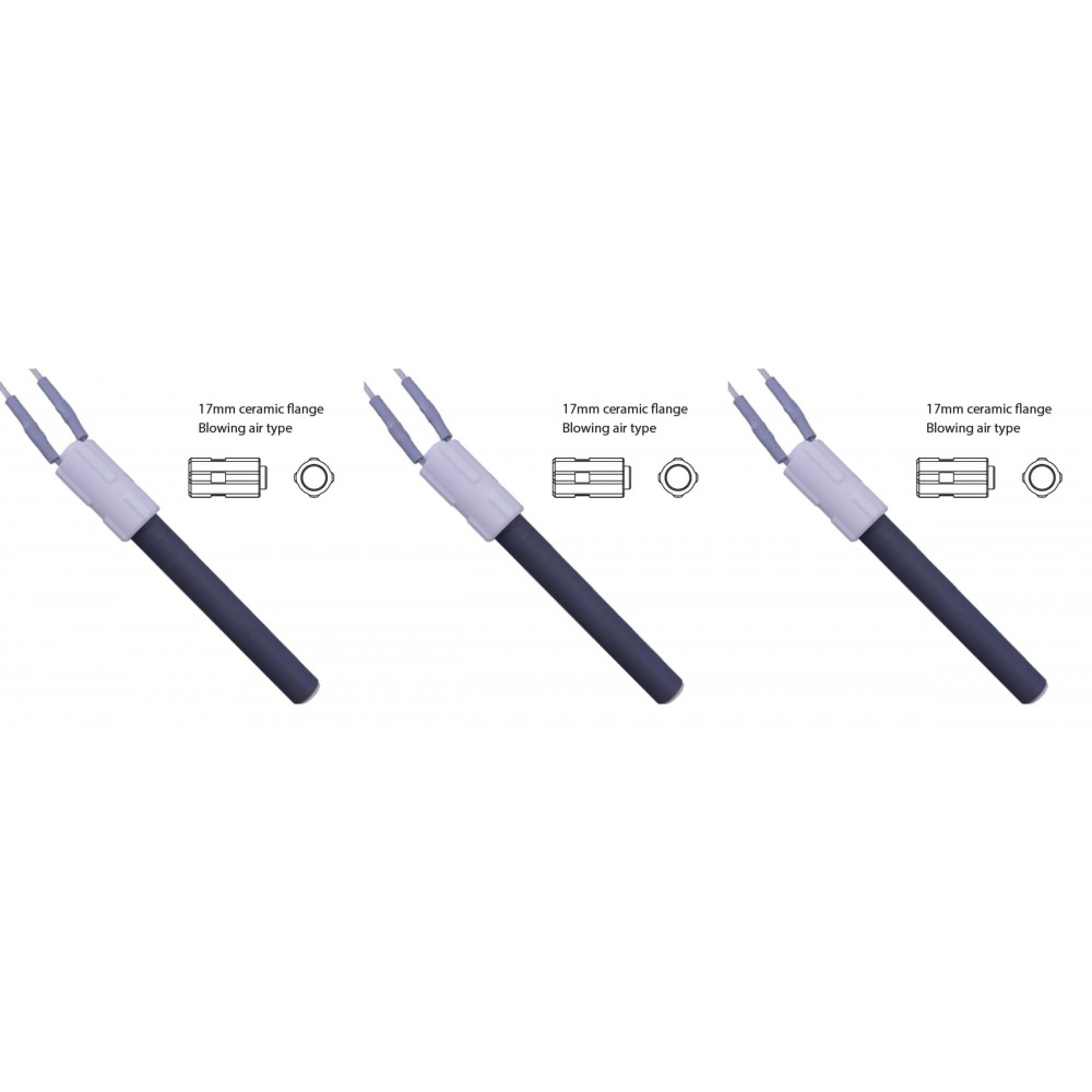 Ceramica candeletta accensione per stufa a pellet BURNiT, Palazzetti e altri, Lunghezza 113mm, 260W - x3 | Candeletta per Stufe a Pellet | Pezzi di Ricambio per Stufe a Pellet |