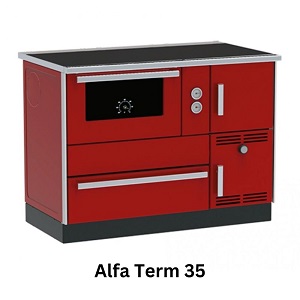 Stufa da cucina a legna con scambiatore di calore Alfa Plam Alfa Term 35